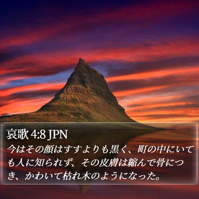 哀歌 4:8 JPN Bible Verse Image