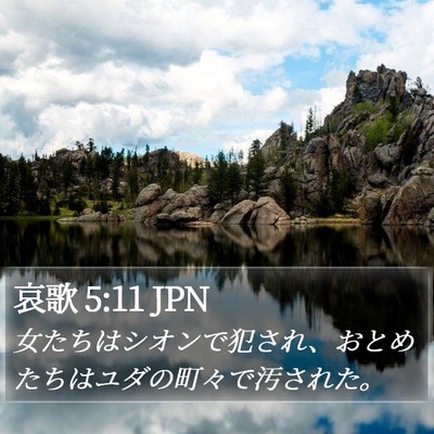 哀歌 5:11 JPN Bible Verse Image
