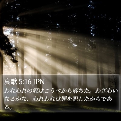 哀歌 5:16 JPN Bible Verse Image