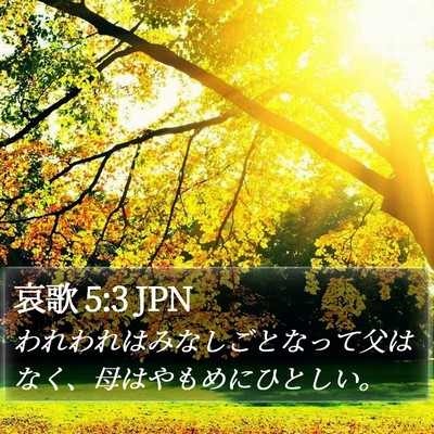 哀歌 5:3 JPN Bible Verse Image