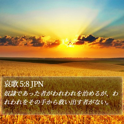 哀歌 5:8 JPN Bible Verse Image