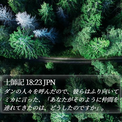 士師記 18:23 JPN Bible Verse Image
