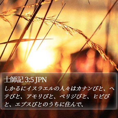 士師記 3:5 JPN Bible Verse Image