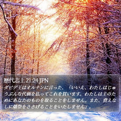 歴代志上 21:24 JPN Bible Verse Image