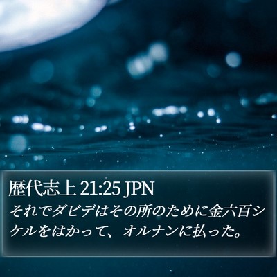 歴代志上 21:25 JPN Bible Verse Image