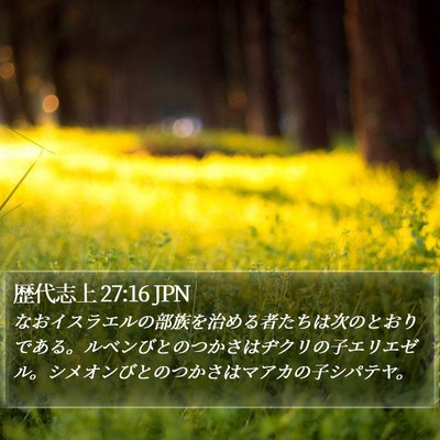 歴代志上 27:16 JPN Bible Verse Image