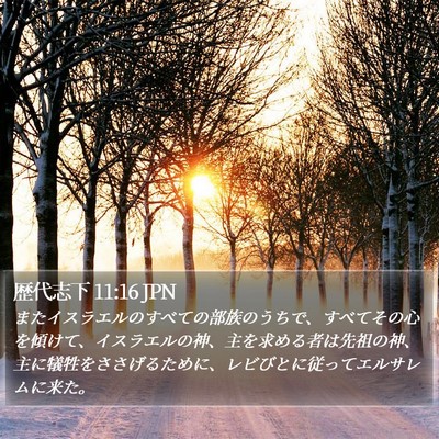 歴代志下 11:16 JPN Bible Verse Image
