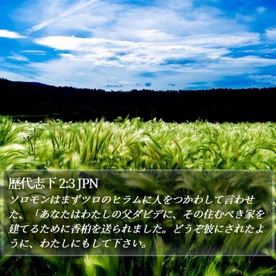 歴代志下 2:3 JPN Bible Verse Image