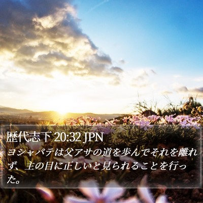 歴代志下 20:32 JPN Bible Verse Image