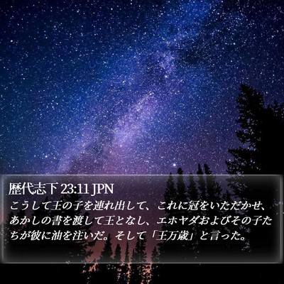歴代志下 23:11 JPN Bible Verse Image
