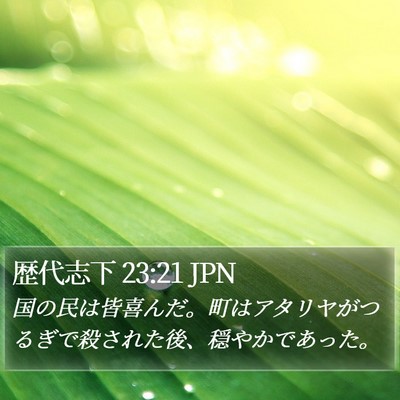 歴代志下 23:21 JPN Bible Verse Image
