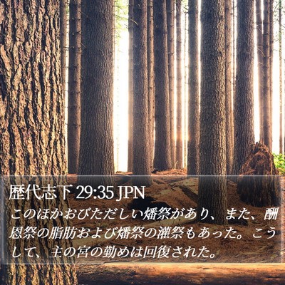 歴代志下 29:35 JPN Bible Verse Image