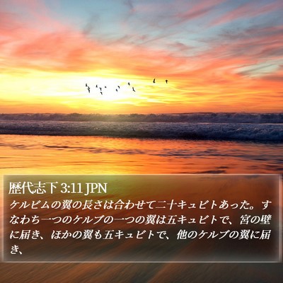 歴代志下 3:11 JPN Bible Verse Image