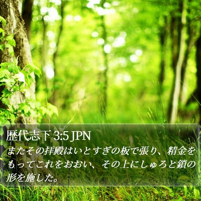 歴代志下 3:5 JPN Bible Verse Image