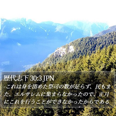 歴代志下 30:3 JPN Bible Verse Image