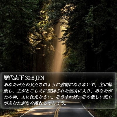 歴代志下 30:8 JPN Bible Verse Image
