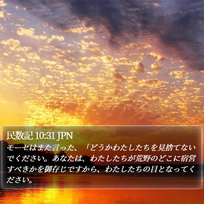 民数記 10:31 JPN Bible Verse Image