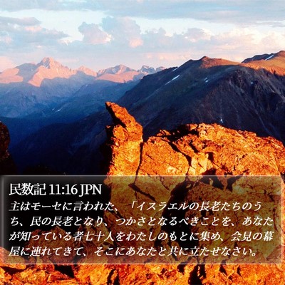 民数記 11:16 JPN Bible Verse Image