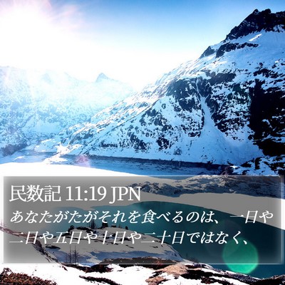 民数記 11:19 JPN Bible Verse Image