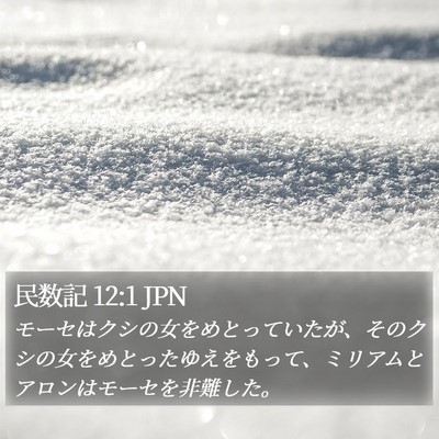 民数記 12:1 JPN Bible Verse Image