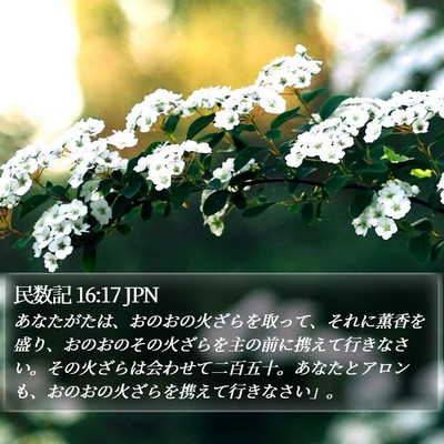 民数記 16:17 JPN Bible Verse Image