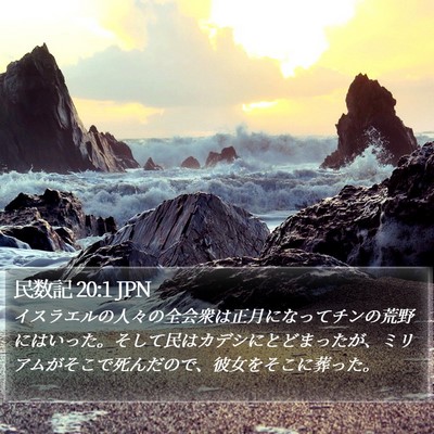 民数記 20:1 JPN Bible Verse Image