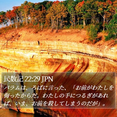 民数記 22:29 JPN Bible Verse Image