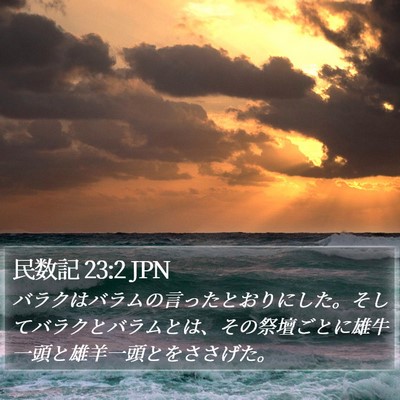民数記 23:2 JPN Bible Verse Image