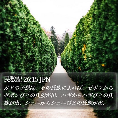 民数記 26:15 JPN Bible Verse Image