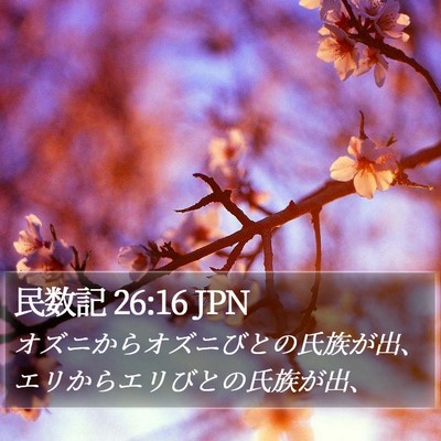 民数記 26:16 JPN Bible Verse Image