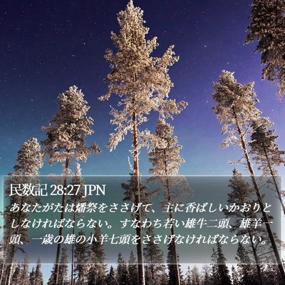 民数記 28:27 JPN Bible Verse Image