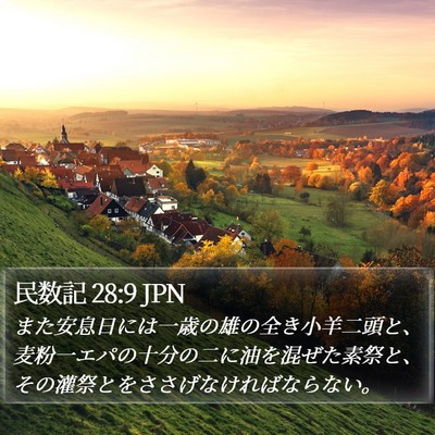 民数記 28:9 JPN Bible Verse Image
