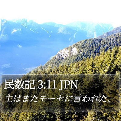 民数記 3:11 JPN Bible Verse Image
