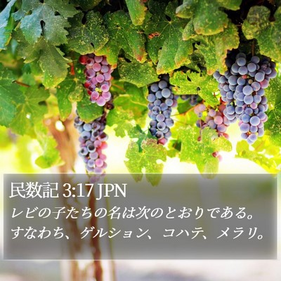 民数記 3:17 JPN Bible Verse Image