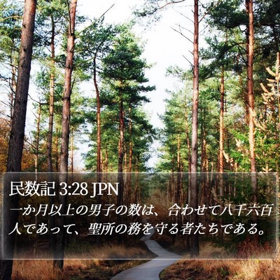 民数記 3:28 JPN Bible Verse Image