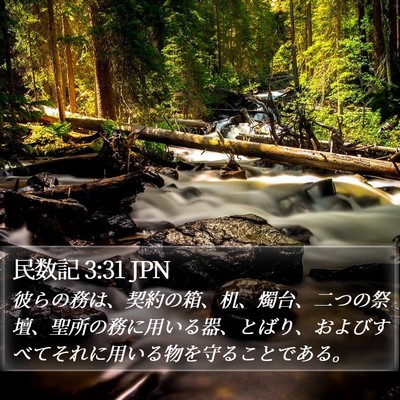 民数記 3:31 JPN Bible Verse Image