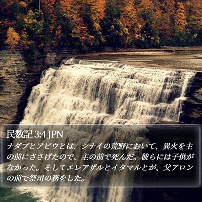 民数記 3:4 JPN Bible Verse Image