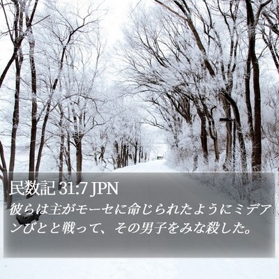 民数記 31:7 JPN Bible Verse Image