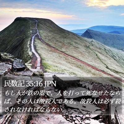民数記 35:16 JPN Bible Verse Image