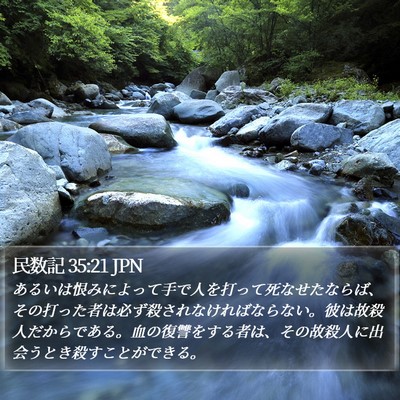 民数記 35:21 JPN Bible Verse Image