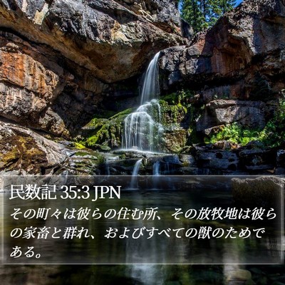 民数記 35:3 JPN Bible Verse Image