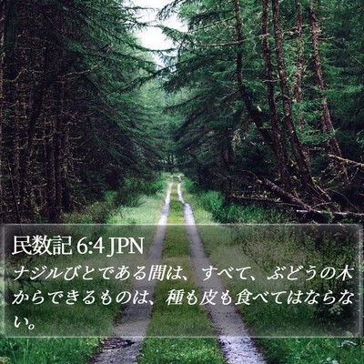 民数記 6:4 JPN Bible Verse Image
