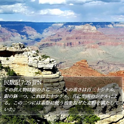 民数記 7:25 JPN Bible Verse Image