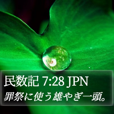 民数記 7:28 JPN Bible Verse Image