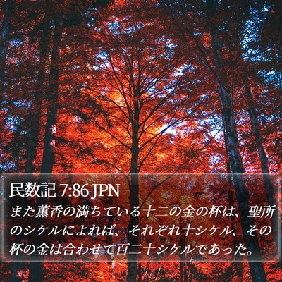 民数記 7:86 JPN Bible Verse Image