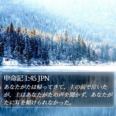 申命記 1:45 JPN Bible Verse Image