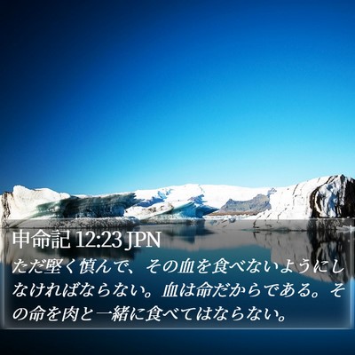 申命記 12:23 JPN Bible Verse Image