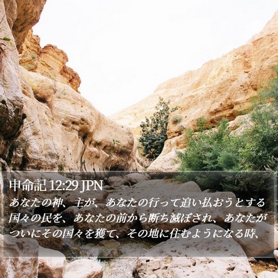 申命記 12:29 JPN Bible Verse Image