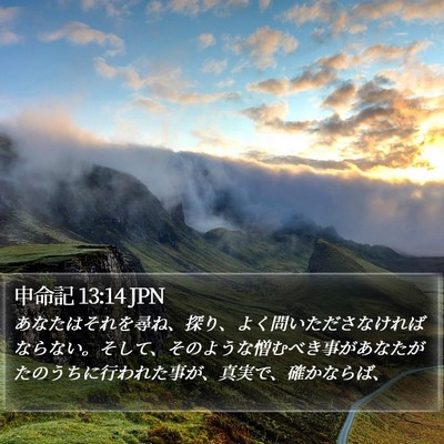 申命記 13:14 JPN Bible Verse Image