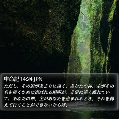 申命記 14:24 JPN Bible Verse Image